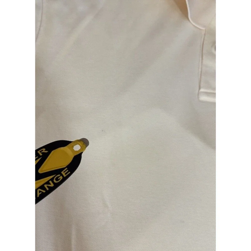 Vintage Ralph Lauren Embroidered Polo Shirt Light Yellow Mens Size Large